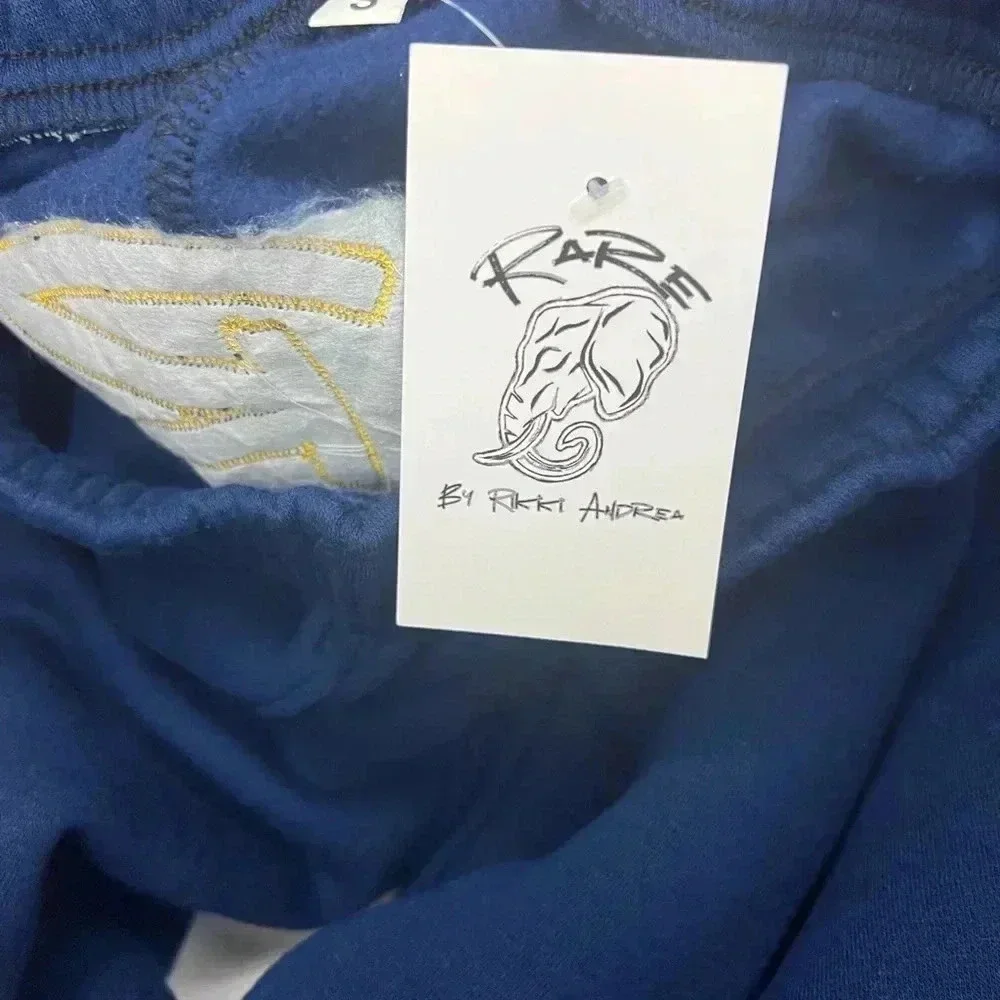 RARE By Rikki Andrea Navy Distress Low Rise Pants ina size Small, NO LONGER MADE - Picture 5 of 9
